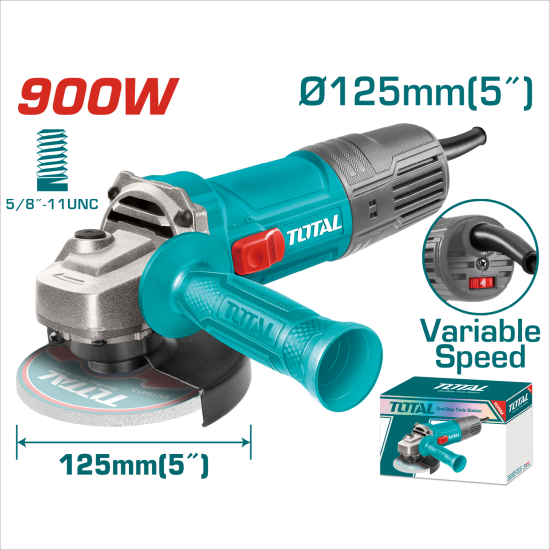 TOTAL 5吋可調速砂輪機 900W (UTG109125565)