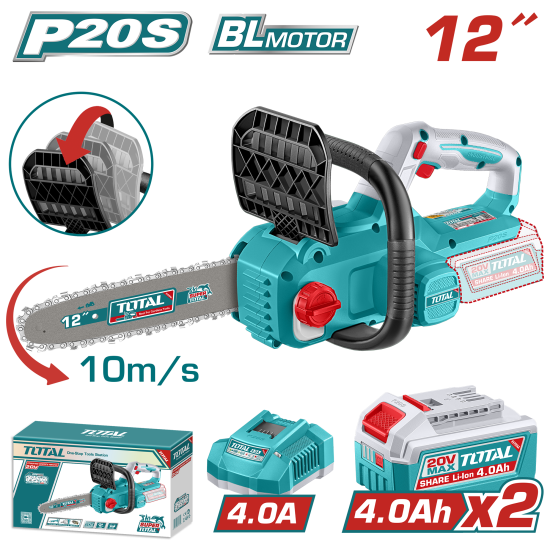 TOTAL 12吋鋰電鏈鋸-雙4A組 (UTGSLI201262)