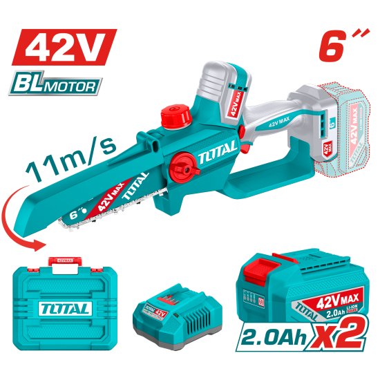 TOTAL 42V-6吋鋰電手鋸-雙2A組 (UTGSLI42681)