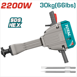 TOTAL 大型工程電動鎚/破壞鎚/破壞鑿/破碎機 <2200W> (UTH220502)