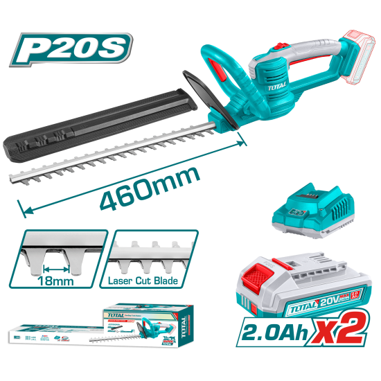 充電式籬笆剪修枝機 18" 20V -雙2Ah套裝 (UTHTLI20462)