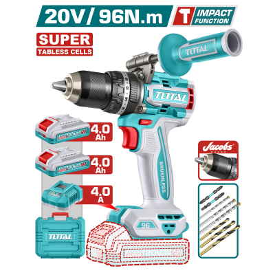 充電式震動電鑽20V96牛頓-高容量雙4.0Ah套裝(UTIDLI209689)