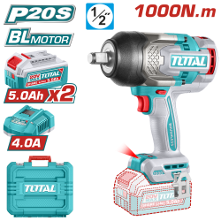 充電式衝擊扳手機 20V 1000牛頓/4分 -雙5.0Ah套裝 (UTIWLI20100)