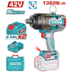 充電式衝擊扳手機 42V 1350牛頓/6分 -雙2.5Ah套裝 (UTIWLI421362)