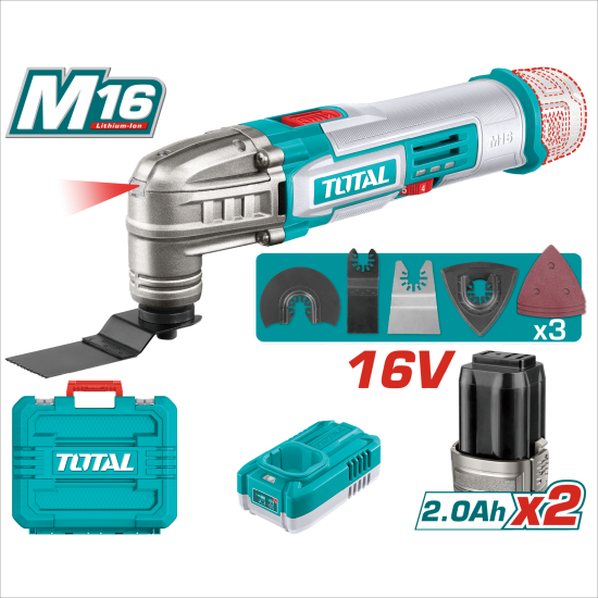 TOTAL 16V 鋰電磨切機組 (UTMLI16222)
