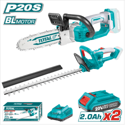 < 請洽各經銷通路 >  TOTAL 無刷 20V 鋰電鏈鋸機 <全配> (UTOSLI23044)