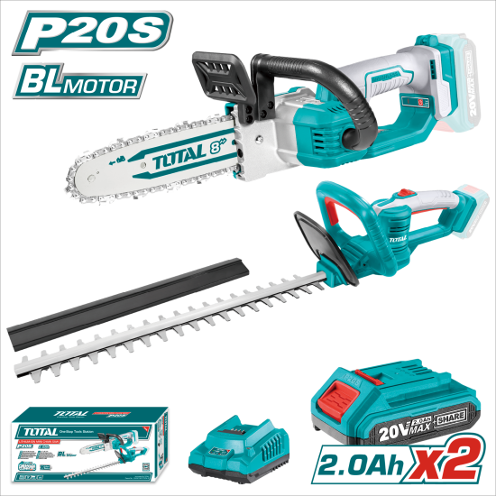 < 請洽各經銷通路 >  TOTAL 無刷 20V 鋰電鏈鋸機 <全配> (UTOSLI23044)