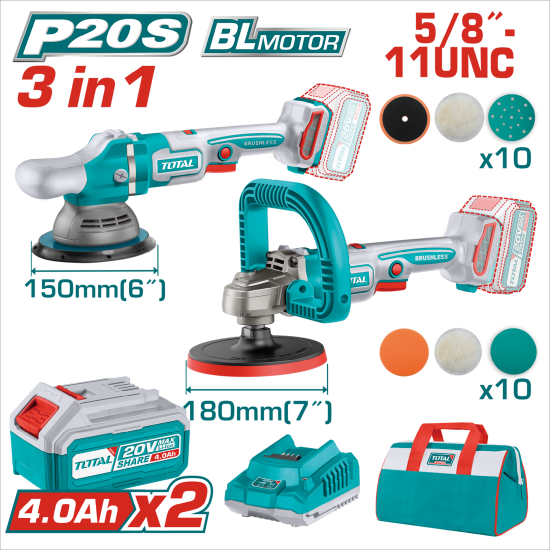 < 請洽各經銷通路 >TOTAL 20V鋰電無刷打蠟機組套 (UTOSLI241191)