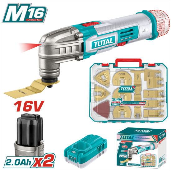 (請洽各經銷通路)TOTAL 16V 鋰電磨切機套裝 (UTOSLI241299) 