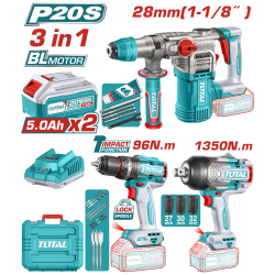 < 請洽各經銷通路 >TOTAL  20V 鋰電無刷三件組套 (UTOSLI250281)