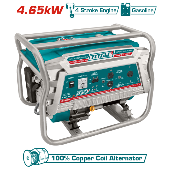 TOTAL總工具 四行程引擎發電機 4650W (UTP140006)