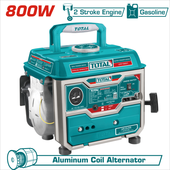 TOTAL總工具 二行程引擎發電機 800W (UTP18001)