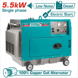 TOTAL 柴油靜音發電機 電啟動 5500W (UTP250001)