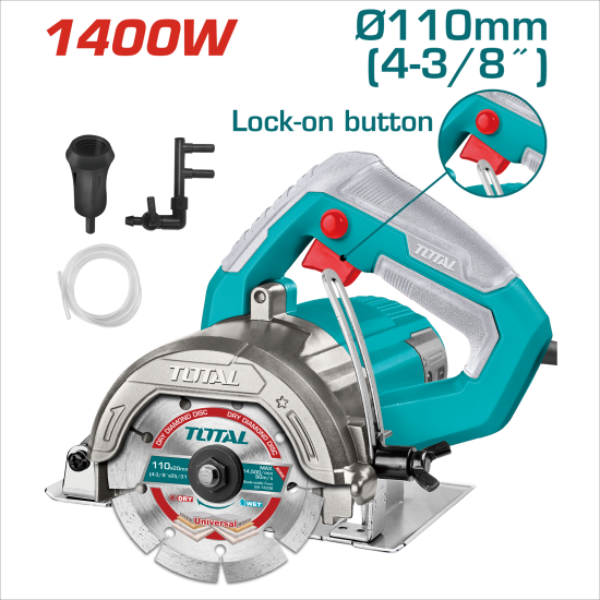 <請洽各經銷商>TOTAL 新款電動切石機 4吋 1400W (UTS3141106) 