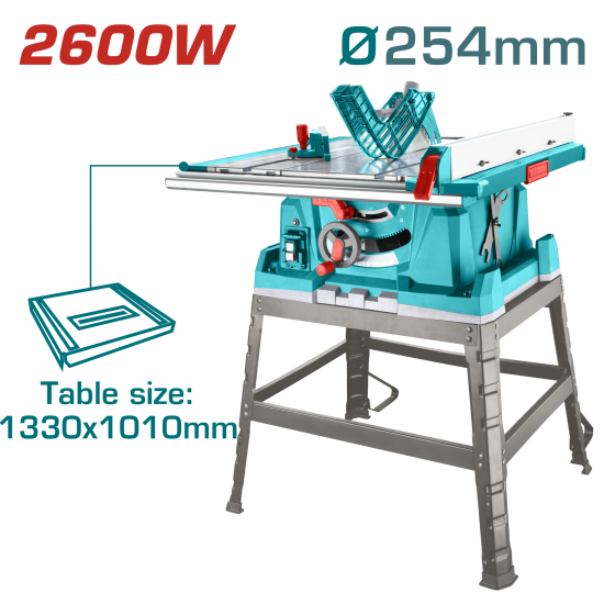 TOTAL 2600W 台桌鋸 (UTS526043)