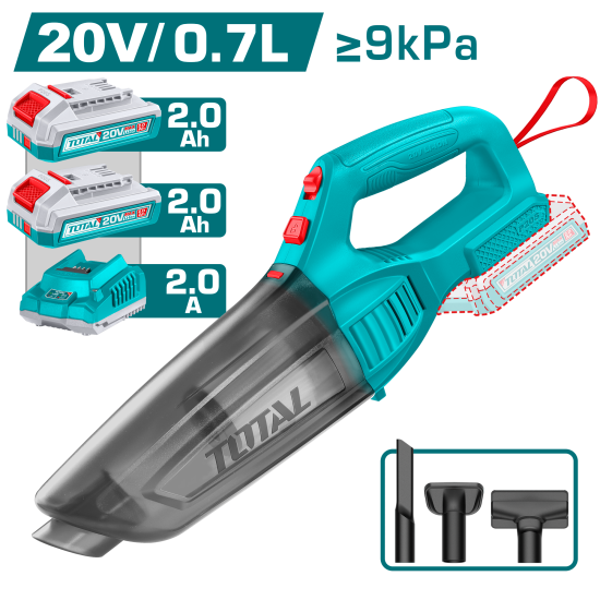 充電式手持吸塵器 20V 0.7L-雙2.0Ah套裝(UTVLI201582)