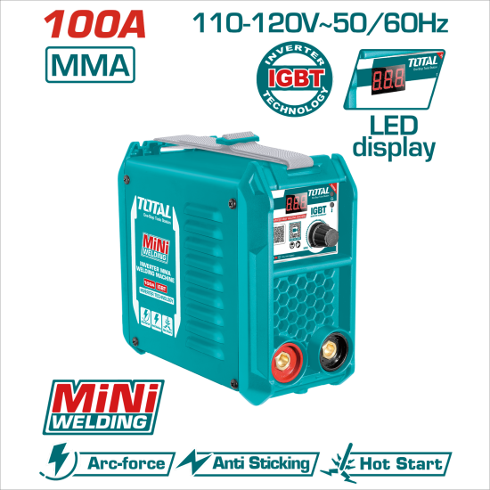 TOTAL 迷你變頻電焊機 100A (UTW210018)
