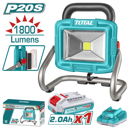 充電式方型工作燈 20V 1800流明 -單2.0Ah套裝 (UTWLI20258)