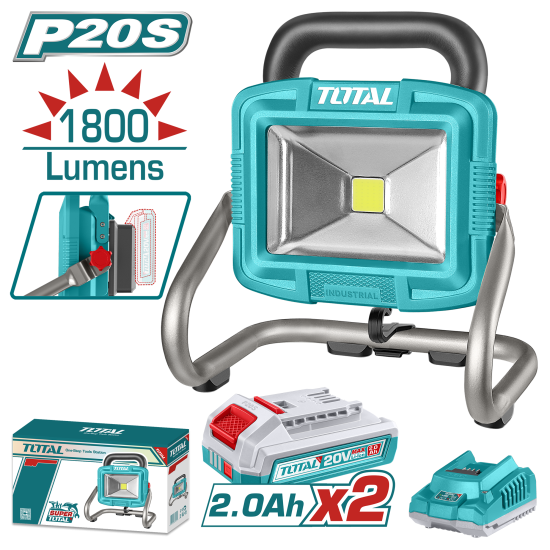 充電式方型工作燈 20V 1800流明 -雙2.0Ah套裝 (UTWLI20259)