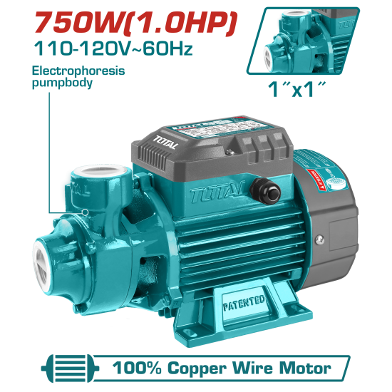 TOTAL 漩渦泵/750W (UTWP17506)