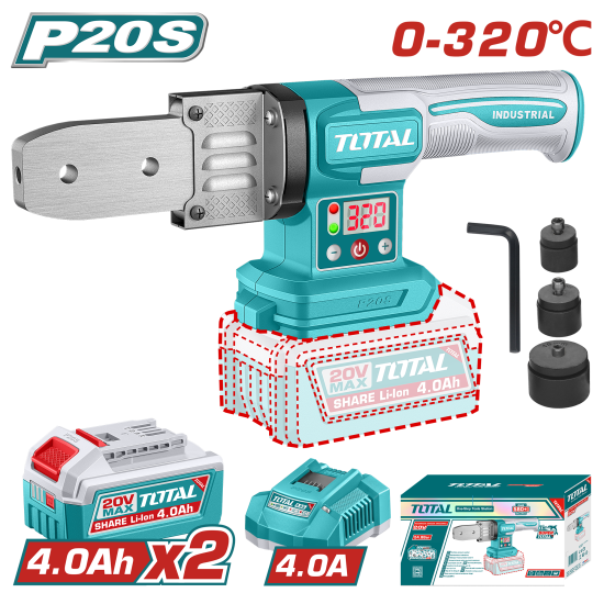 充電式PPR管電熱熔器(電子控溫) 20V -雙4.0套裝(UTWTLI20182)