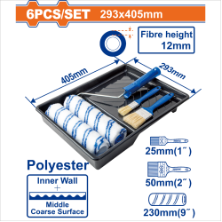WADFOW 油漆滾筒六件組 (WCB3H62) 