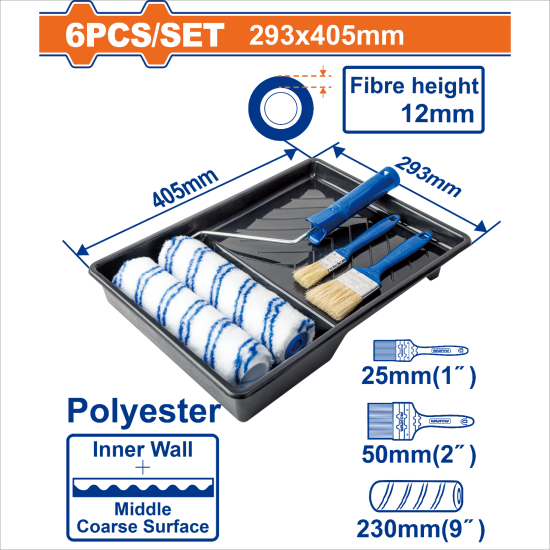 WADFOW 油漆滾筒六件組 (WCB3H62) 