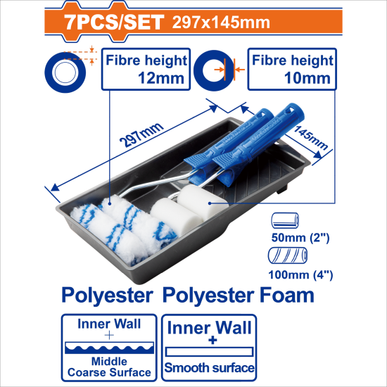 WADFOW  油漆滾筒七件組 (WCB3H71) 