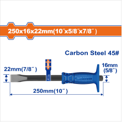 WADFOW  手握平鑿 22*16*250mm (WCC1301) 