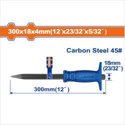 WADFOW  手握尖鑿 4*18*300mm (WCC1304) 