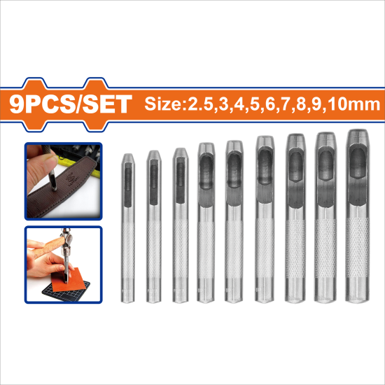 WADFOW  9件套皮帶打孔器組 (WCC7509)