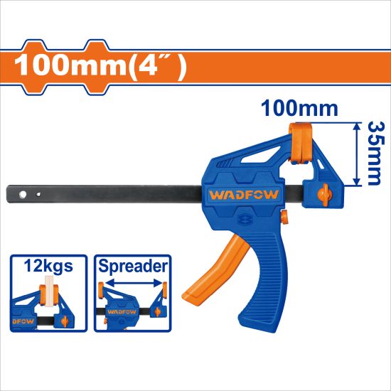 WADFOW  木工F型夾具 100mm (WCP4374)