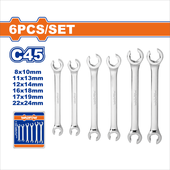 WADFOW  油管板手組套 6PCS (WDS2406)