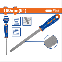  WADFOW  帶柄鐵工銼刀 扁形 150mm (WFE7816) 