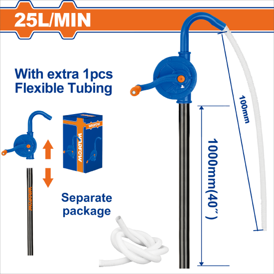 WADFOW  鐵製轉式手動抽油器 (WHY2525) 