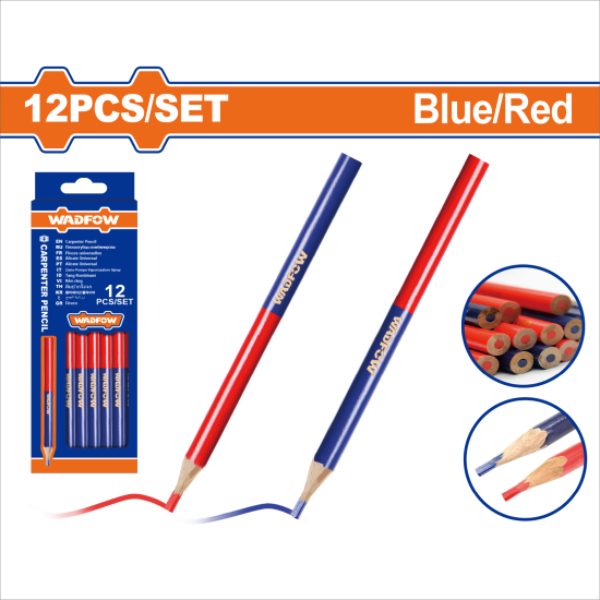 WADFOW  雙色木工鉛筆 (WMQ2512) 