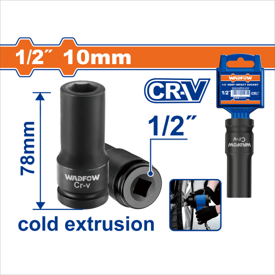 WADFOW 4分黑鋼氣動長套筒 22mm (WMS3222)