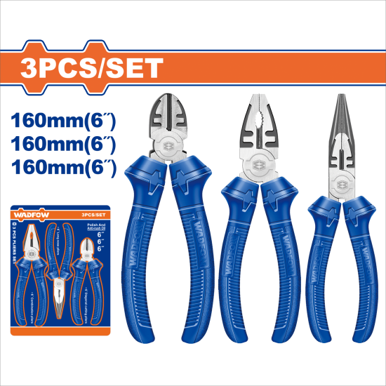 WADFOW  經濟款鉗組套 3PCS (WPS0623) 