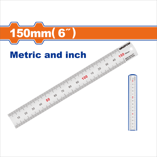 WADFOW 6吋鋼尺 150mm (WRU1315)