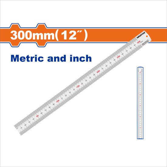 WADFOW  鋼直尺 30CM (WRU1330) 
