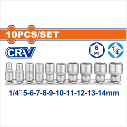 WADFOW  2分手動套筒組 10PCS (WST4410) 