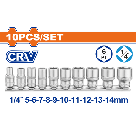 WADFOW  2分手動套筒組 10PCS (WST4410) 