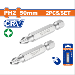 WADFOW  2PCS 十字起子頭  PH2*50MM (WSV2K12)