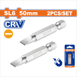 WADFOW 螺絲起子頭/SL6.0*1.0, 50mm*2支組 (WSV2K24)