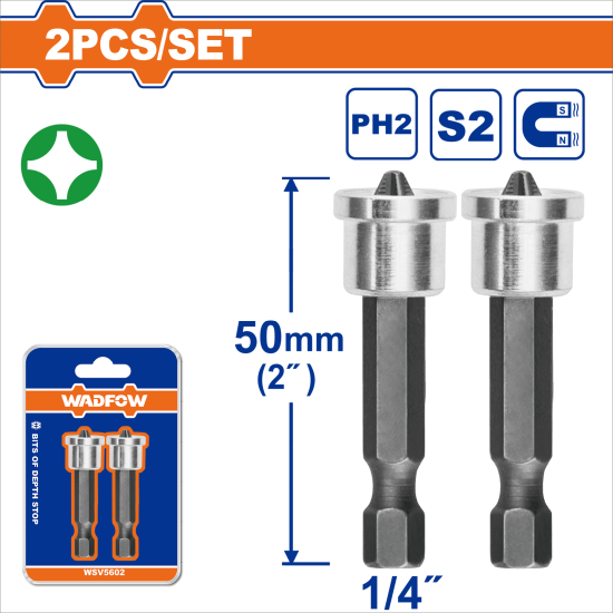 WADFOW 一站式工具 防爆起子頭 PH2*50mm (WSV5602)