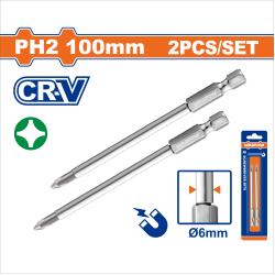 WADFOW 剝皮起子頭/PH2/2支組 (WSV9KPH2)