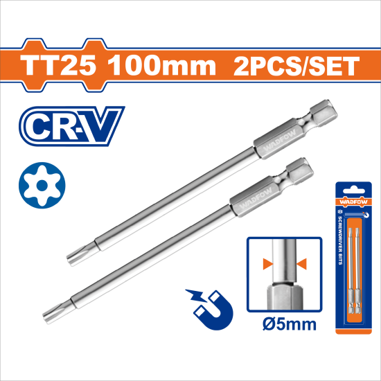 WADFOW 剝皮起子頭/TT25/2支組 (WSV9KT25)