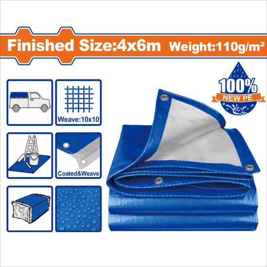 WADFOW  加厚藍色帆布 4米*6米 (WTQ1846) 