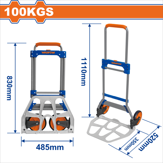 WADFOW  二輪可折疊手推車 耐重 100KG (WWB9A10) 
