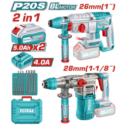 < 請洽各經銷通路 > TOTAL 20V 鋰電電錘雙機組 (UTOSLI250462)